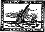 Argentine Republic Centenary Stamp (2 centavos) from 1892 - October 12, 1892