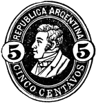 Argentine Republic Envelope (5 centavos) from 1876