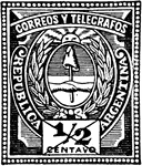 Argentine Republic Wrapper (1/2 centavo) from 1889