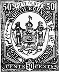 British North Borneo Stamp (50 cents) from 1885