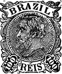 Brazil Stamp (100 reis) from 1882-1885