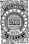 Brazil Revenue Stamp (200 reis) from 1887