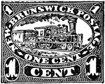 New Brunswick Stamp (1 cent) from 1860
