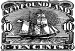 New Foundland Stamp (10 cents) from 1887