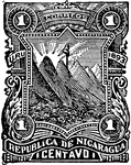 Nicaragua Stamp (1 centavo) from 1893