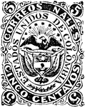 Colombian Republic Stamp (5 centavos) from 1868