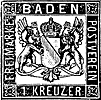 Baden 1 Kreuzer Stamp, 1862-1864