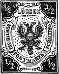 Lubeck Stamp (1/2 schilling) from 1859
