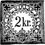 Hungary Newspaper Tax Stamp (2 kreuzer) from 1868