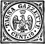 Modena Newspaper Stamp (10 cents) from 1859