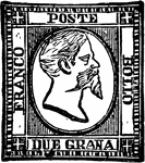 Two Sicilies Stamp (2 grana) from 1861