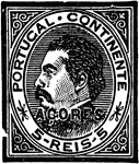 Azores Stamp (5 reis) from 1882-1883