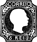 Portugal Stamp (5 reis) from 1855