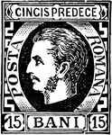 Roumania Stamp (15 bani) from 1869
