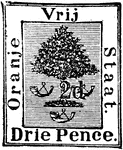 Orange Free State Stamp (3 pence) from 1888-1892
