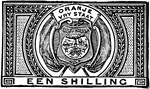 Orange Free State Revenue Stamp (1 shilling) from 1882
