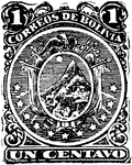 Bolivia Stamp (1 centavo) from 1887
