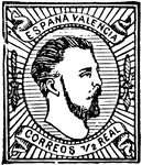 Spain Stamp (1/2 real) from 1874