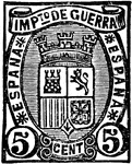 Spain Stamp (5 cent) from 1875