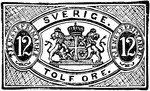 Sweden Official Stamp (12 ore) from 1874