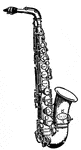 Saxophone with a pitch between the Soprano and Tenor