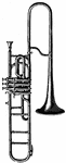 This is a tenor trombone having instead of the slide a system of pistons, like those of the horn and cornet, which renders it much more manageable.