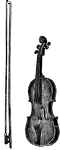A stringed instrument played with a bow, having four strings tuned at intervals of a fifth, an unfretted fingerboard, and a shallower body than the viol and capable of great flexibility in range, tone, and dynamics.
