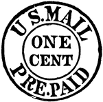 Carriers' Stamp (1 cent) from 1849
