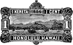Hawaiian Island Envelope (1 cent) from 1884