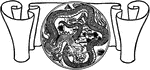 A decorative banner of a Chinese dragon.