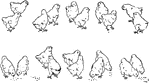 Illustration of 20 chicks that can be counted by twos. It can be used to write mathematics story problems involving addition, subtraction, and counting.