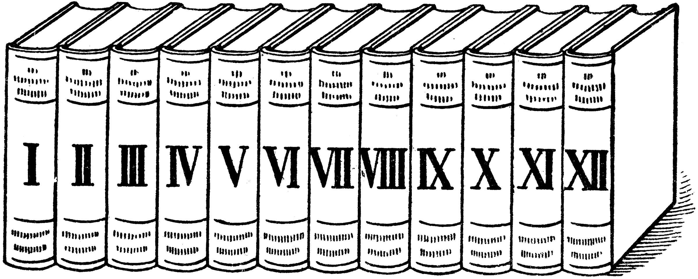 Books With Roman Numerals | ClipArt ETC