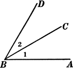 Angles 1 and 2 are adjacent angles. Two angles with a common vertex and a common side between them are adjacent angles.