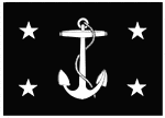Flag of the Secretary of Navy, 1923. For Asst. Secretary, white flag with blue stars and anchor.