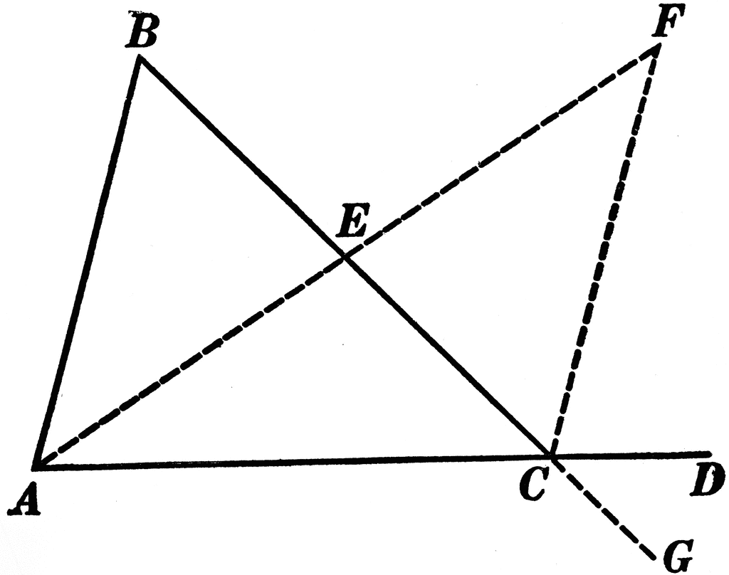 Exterior Angle Of Triangle Theorem Clipart Etc