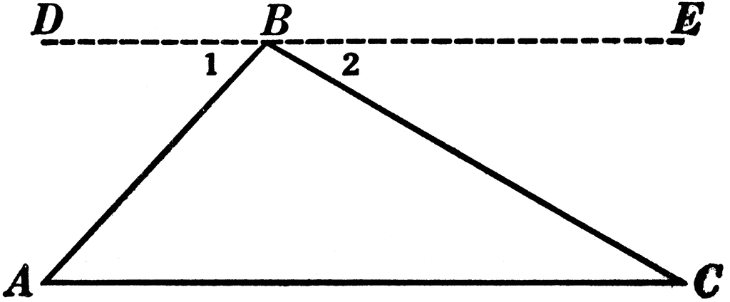 Sum Of Angles In Triangle Theorem Clipart Etc