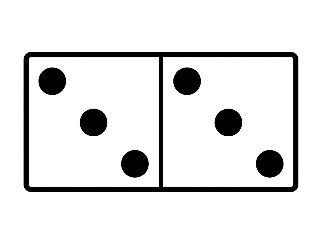 Vluchtig Buigen Inwoner Domino With 3 Spots & 3 Spots | ClipArt ETC