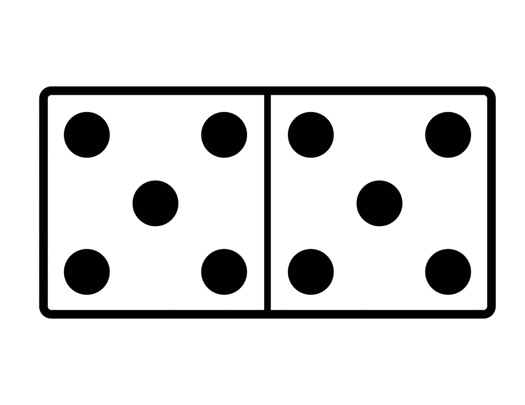Domino With 5 Spots 5 Spots ClipArt ETC