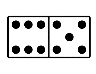 Domino With 6 Spots & 5 Spots