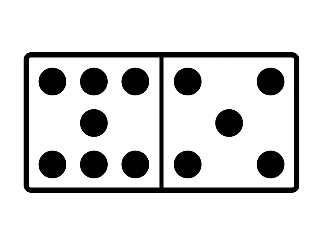 Domino With 7 Spots & 5 Spots