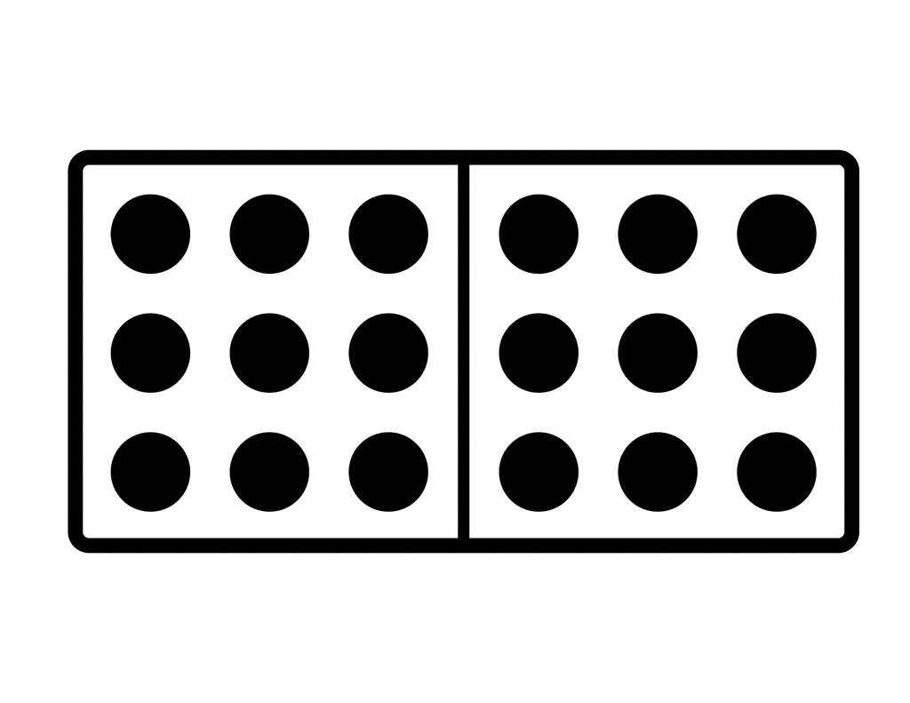 op tijd Dusver Kampioenschap Domino With 9 Spots & 9 Spots | ClipArt ETC