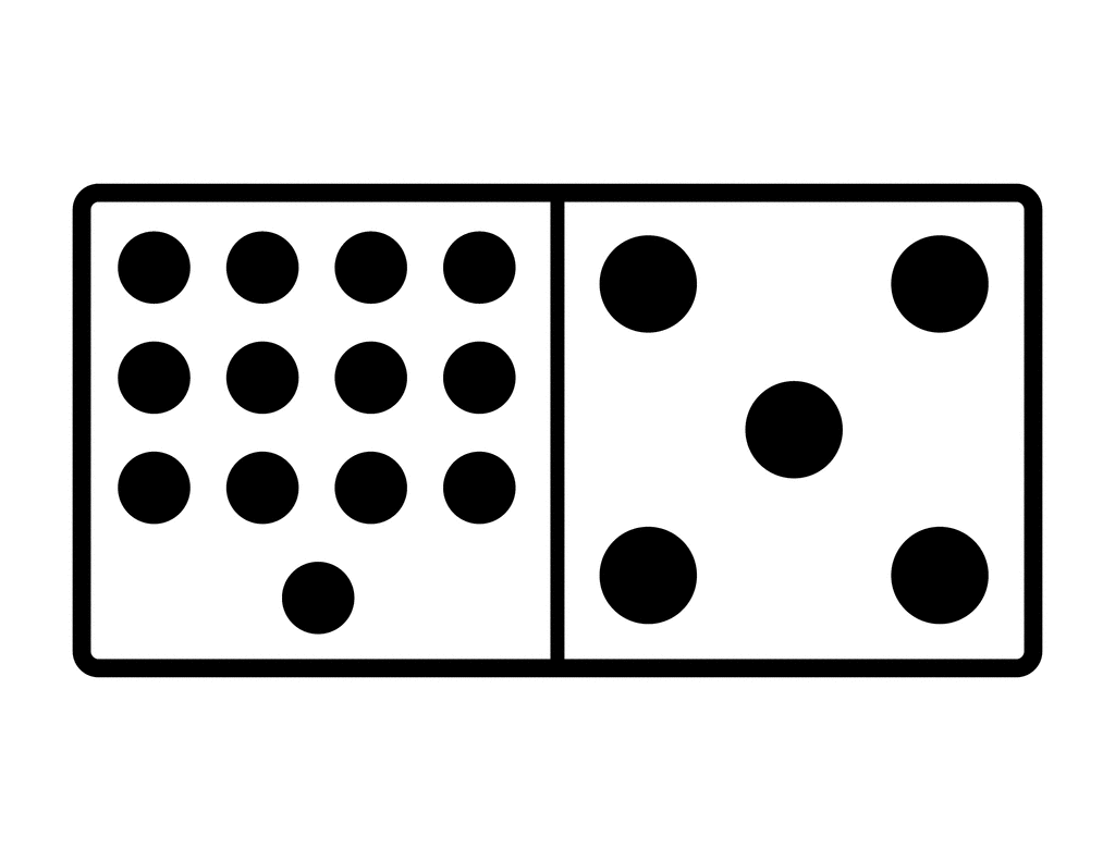 Domino With 7 Spots & 5 Spots