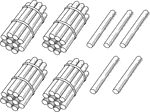An illustration of a bundle of 45 sticks bundled in tens that can be used when teaching counting, grouping, and place value.