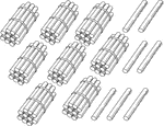 An illustration of a bundle of 87 sticks bundled in tens that can be used when teaching counting, grouping, and place value.