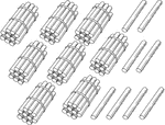 An illustration of a bundle of 88 sticks bundled in tens that can be used when teaching counting, grouping, and place value.