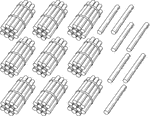 An illustration of a bundle of 97 sticks bundled in tens that can be used when teaching counting, grouping, and place value.
