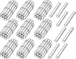 An illustration of a bundle of 98 sticks bundled in tens that can be used when teaching counting, grouping, and place value.