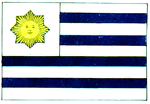 Uruguay man-of-war and merchant flag.