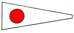 International code flag for the letter C.