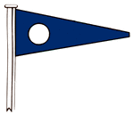 International code flag for the letter D.